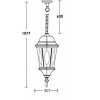 Стеклянный уличный светильник подвесной ASTORIA 2M 91405M Bl овал прозрачный Oasis Light