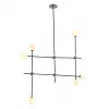 Стеклянная потолочная люстра Bastoncino SL429.403.06 форма шар белая ST Luce