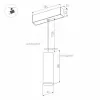 Трековый светильник MAG-45 027008 цилиндр черный Arlight