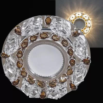 Точечный светильник  22093-9.0-001PL MR16+LED3W CL+GR коричневый