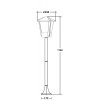 Стеклянный наземный фонарь SEUL 11256S Bl прозрачный конус Oasis Light