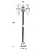 Стеклянный наземный фонарь PORTO 86108B R прозрачный Oasis Light