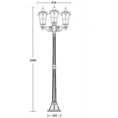 Наземный фонарь PORTO 86108B/02 Gb Oasis Light Уличный