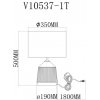Интерьерная настольная лампа Palma V10537-1T цилиндр белый