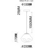 Стеклянный подвесной светильник Isola WE219.01.123 белый Wertmark
