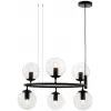Стеклянная подвесная люстра  LDP 6034-6 RND BK прозрачная форма шар Lumina Deco