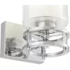 Стеклянное бра Marietta LDW 8025-1 CHR+WT цилиндр белое Lumina Deco