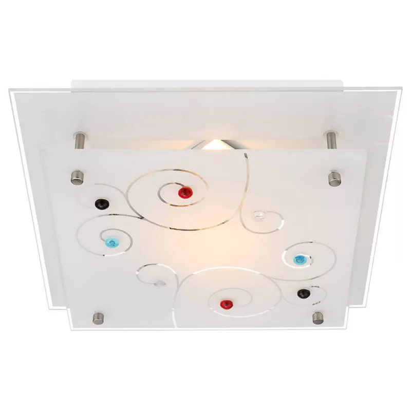 Стеклянный потолочный светильник Regius 48140-1 Globo Стеклянный потолочный светильник Regius 48140-1 Globo