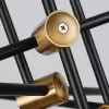 Стеклянная потолочная люстра Bistro Globe 9389P/6 black/gold форма шар белая DeLight Collection