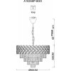 Хрустальная подвесная люстра Aisha A1025SP-8GO прозрачная Artelamp