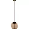 Стеклянный подвесной светильник Knot 8135-B mini форма шар цвет янтарь Loft It