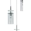 Стеклянный подвесной светильник Avolto 10191/3 Chrome цилиндр прозрачный Escada