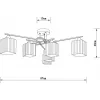 Стеклянная потолочная люстра Largo A4497PL-6AB белая Artelamp