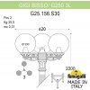 Наземный фонарь GLOBE 250 G25.156.S30.AXF1R форма шар прозрачный Fumagalli