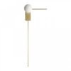 Стеклянный настенный светильник Meridian 10132/G Gold форма шар белый Loft It