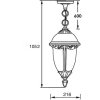 Стеклянный уличный светильник подвесной St.LOUIS L 89105L Bl мат/тр белый Oasis Light