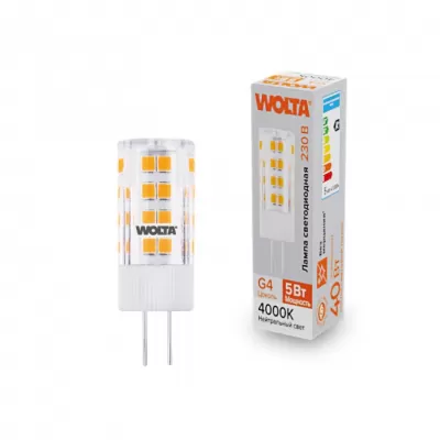 Лампочка светодиодная  WSTD-JC-220V5W4KG4-C Wolta