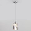 Хрустальный подвесной светильник Scoppio 50101/1 хром цилиндр прозрачный Eurosvet