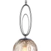 Стеклянный подвесной светильник Phlox VL5853P01 форма шар цвет янтарь Vele Luce