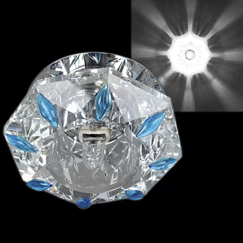 Хрустальный точечный светильник  1152/CT G9 CR/CL+LBL прозрачный Хрустальный точечный светильник  1152/CT G9 CR/CL+LBL прозрачный