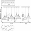 Стеклянный подвесной светильник Agola 810221 серый Lightstar