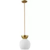 Стеклянный подвесной светильник Mono P6079-1 GD+WH белый форма шар iLamp