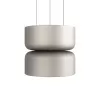 Стеклянный подвесной светильник Totem 10466/2P Smoke matte цилиндр Loft It