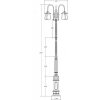 Стеклянный наземный фонарь FRANKFURT I 273660Cl 10 E7 Bl прозрачный Oasis Light