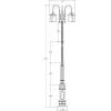 Стеклянный наземный фонарь FRANKFURT I 273660Cl 10 E7 Bl прозрачный Oasis Light