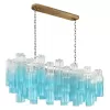 Стеклянная подвесная люстра Murano 10580/1000R Clear blue прозрачная Loft It Стеклянная подвесная люстра Murano 10580/1000R Clear blue прозрачная Loft It