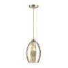 Стеклянный подвесной светильник Sapphire 4489/1 конус серый Lumion
