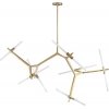 Стеклянная подвесная люстра Agnes 10399/14 GD белая цилиндр Loft It