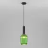 Стеклянный подвесной светильник Bravo 50181/1 зеленый цилиндр Eurosvet