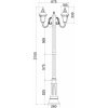 Стеклянный наземный фонарь Goiri O028FL-03BZ конус прозрачный Maytoni