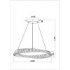Хрустальный подвесной светильник Millie 1136/17 SP-36 прозрачный Divinare