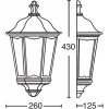 Стеклянный настенный фонарь уличный PETERSBURG M 79855 W прозрачный Oasis Light