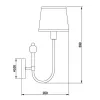 Бра Fabio VL1933W01 конус белое Vele Luce