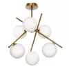 Стеклянная потолочная люстра Ronny CL242163 белая форма шар Citilux