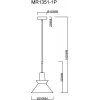 Стеклянный подвесной светильник Kristina MR1351-1P серый