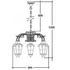 Стеклянный уличный светильник подвесной PORTO 86170/6 16 R прозрачный Oasis Light