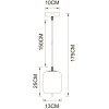 Стеклянный подвесной светильник Freddie A2234SP-1PB цилиндр