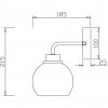 Стеклянное бра Neptune FR5176WL-01BS форма шар прозрачное Freya