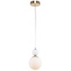 Стеклянный подвесной светильник Cleburne LSP-8722 форма шар белый Lussole