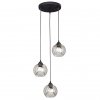 Стеклянный подвесной светильник  V4540-1/3S форма шар серый Vitaluce