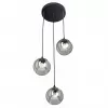 Стеклянный подвесной светильник  V4540-1/3S форма шар серый Vitaluce