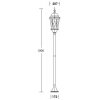 Стеклянный наземный фонарь ASTORIA 2M 91406M Gb ромб прозрачный Oasis Light