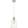 Стеклянный подвесной светильник Moletti LDP 6844-1 CHR+PR прозрачный конус Lumina Deco