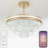 Стеклянная потолочная люстра Crystal LED LAMPS 81115/3C белая Natali Kovaltseva