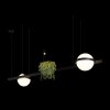 Стеклянный подвесной светильник Jardin 10121/D белый форма шар Loft It