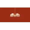 Потолочная люстра Butler FR2057PL-05BG конус бежевая Freya
